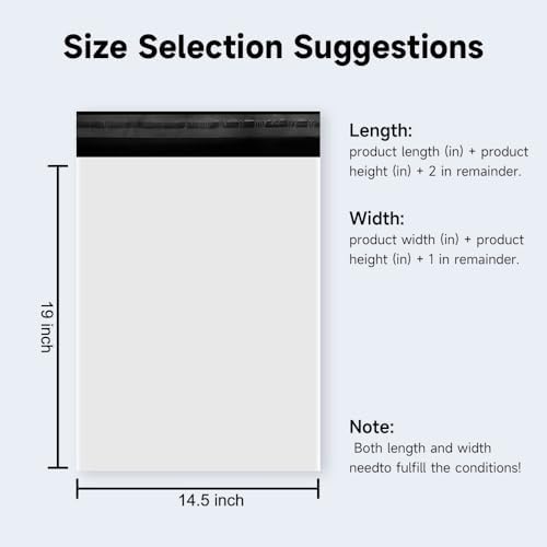 White Poly Mailers 14.5x19 Inch, 200 Pack - Image 2