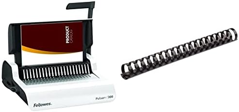 Fellowes 5006801-99 Binding Machine Pulsar+ Comb Binding (5006801) & 52367 Plastic Comb Bindings, 3/4" Diameter, 150 Sheet Capacity, Black (Pack of 100 Combs) by Unknown