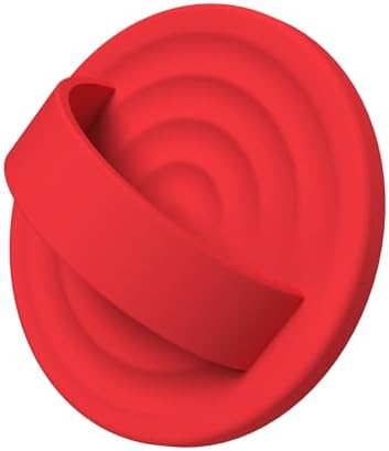 Magnetic Phone Grip for MagSafe, Silicone Ring Grip, Red by COFFKER
