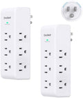 2 Pack Surge Protector Outlet Extender Rotating Plug, 9AC Multi Plug Outlet by OneBeat