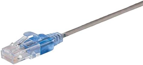 Monoprice SlimRun Cat6A Ethernet Patch Cable - Snagless RJ45 UTP Pure Bare Copper Wire 10G 30AWG 2ft Gray 10-Pack - Image 2