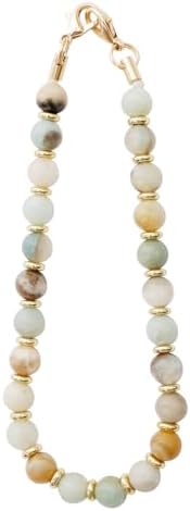TENOC Marble Beaded Phone Wrist Strap, Amazonite by TENOC