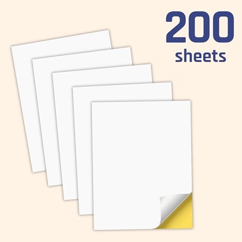 Sticker Paper for Printer, Printable Matte White Sticker - 200 Sheets - Image 3
