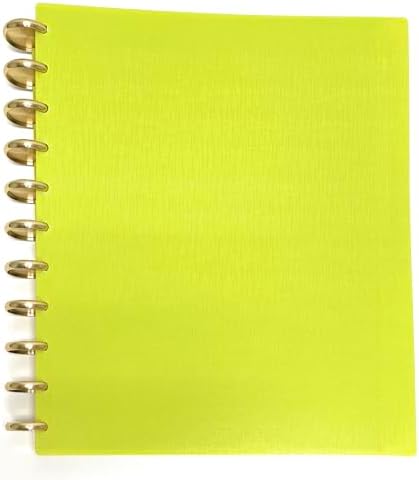 Talia Discbound Notebooks, Planner, Customizable, With 1" Gold Discs (Verdant Green, Letter (8.5in x 11in)) by Talia