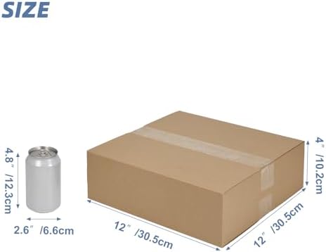 Hoikwo 12x12x4 Large Thin Brown Shipping Boxes Set of 15 - Image 2