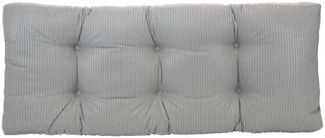 Klear Vu The Gripper Non-Slip Tufted Bench Cushion for Indoor Furniture, Assembled in USA, Entryway Storage, Bay Window, Corner Nook or Piano Seat, 33 Inches, Chenille Gray - Image 3