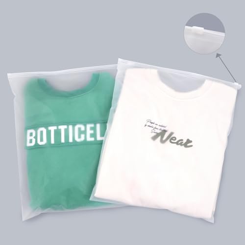 14x16 Inch Plastic Bags for Clothes Frosted Bags 50Pcs No Vent Holes by Motomy