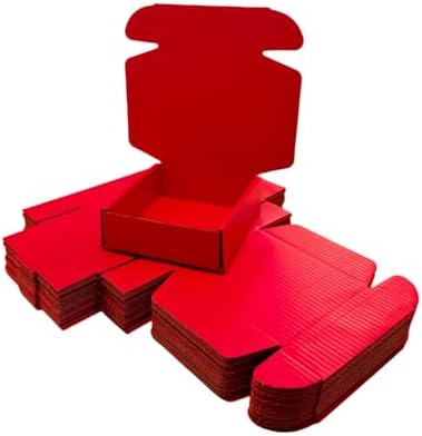 50 Pack 6x6x2 in Red Shipping Boxes - Image 3