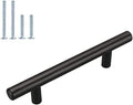 homdiy Black Drawer Pulls Cabinet Handles 10Pack - HD201BK Cabinet Door Handles 4-1/2 in Hole Centers Cabinet Hardware Modern Cabinet Pulls for Kitchen Cabintes by homdiy