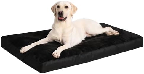 NUPIDA Waterproof Large Dog Bed for Crate with Washable Cover, 35x22, Black by NUPIDAPet%E2%80%99sHome