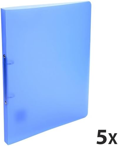 Exacompta - Ref 54152E - Box of 25 Flexible Translucent Chromaline Binders - 2 Round Rings Diameter 15 mm - Spine 20 mm - External Dimensions: 32 x 25 cm - A4 File Format - Blue - Image 4