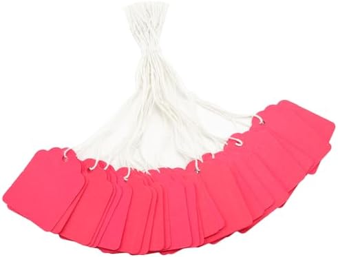 joycraft 200Pcs Price Tags with String Attached, 1.4x1.8 in Red Gift Tags by joycraft