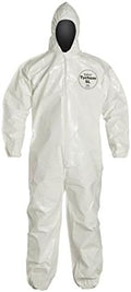 DuPont Tychem SL127B SL Disposable Coverall with Hood & Elastic Cuffs, White (Medium) by Contagion+Survival