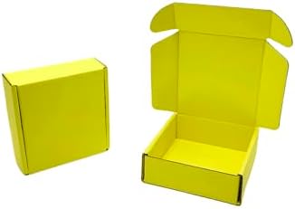 50 Pack 6x6x2 in Lemon Yellow Shipping Boxes - Image 5