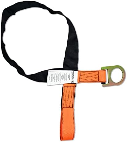 Frontline COS04R Concrete Embed Anchor Strap with D-Ring End 4' | ANSI & OSHA Compliant | Pour-in Disposable Anchor | 310 lbs. Capacity | Color Orange/Black - Image 2