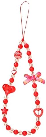 Beaded Phone Charm Lanyard Strap Girly Style Fixed Beads Pearl Lanyards by Staqlo