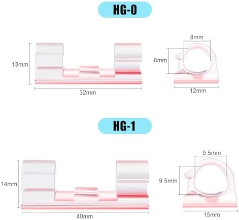XHF 50pcs Medium Self Adhesive Cable Clips Clear,Wire Clips Cable Management Wire Organizer Cord Holder for Under Desk, Car, Wall, TV PC Ethernet Cable - Image 3