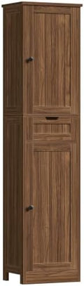 Iwell 66.9" Tall Bathroom Storage Cabinet with 2 Doors & 1 Drawer by IWELL