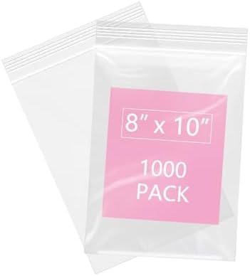 iMailer- 1000 Pcs- 8" x 10" Reclosable Plastic Zip Poly Bags by iMailer