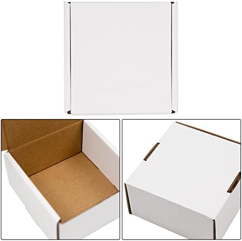 4x4x2 Inches Shipping Boxes Pack of 25, White Corrugated Cardboard Boxes for Small Bussiness - Image 3