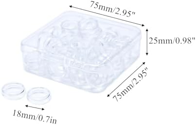 Clear Discbound Discs Set 50pcs 18mm Plastic Expansion Rings with Clear PP Holder PC Book Binding Discs for Disc Bound Notebook Planner Binder Accessories Note-Taking System (18mm) - Image 6