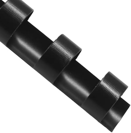 Plastic Spiral Binding Coils, 10mm (3/8") Diameter, Black, 100Pcs, 21Ring by Unknown
