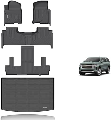 KELCSEECS Floor Mats for Chevy Suburban/GMC Yukon XL 7 Seats 2021-2026 by KELCSEECS