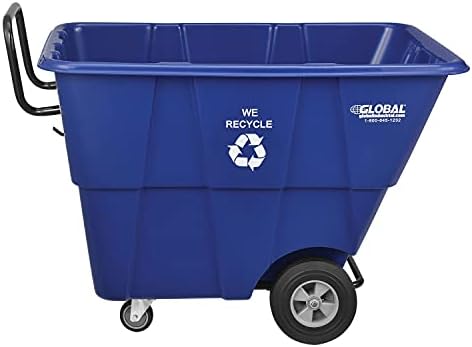 Global Industrial Standard Duty Plastic Recycling Tilt Truck 1/2 Cubic Yard - Image 6