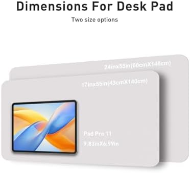 Aothia Faux Leather Desk Mat - Non-Slip PU Leather Desk Blotter, Waterproof Writing Surface, Large Desk Pad for Office & Home (Pale Lavender White, 55" x 17") - Image 5