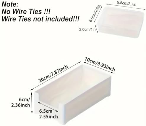 Cable Organizer Storage Box with 7 Wire Ties,Desktop Cable Management Box with Switch, Power Cord Organizer for Office,Home,Desk Accessories Storage Stationery Supplies（Clear） - Image 2
