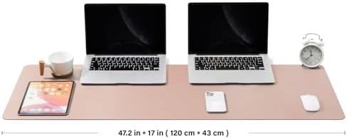 Large Cork Desk Mat - 47.2"x 17" Desk Pad for Office and Home - Ideal for Large Mouse Pad and Desk Mats on Top of Desks(Pink) - Image 2