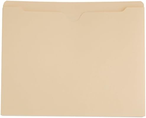 Amazon Basics File Jackets for Organizing Documents, Reinforced Straight-Cut Tab, Flat-No Expansion, Letter Size, Manila, 100-Pack - Image 2
