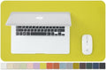 Leather Desk Mat - Small Non-Slip PU Desk Pad for Office and Home - Desk Organization and Accessories - Ideal for Large Mouse Pad and Small Desk Mats on Top of Desks (Lemon Yellow,23.6"x 13.8") by HOMIEAZICOZI