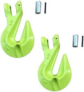 Clevis Grab Hooks 11684 lbs 2Pack Heavy Duty Chain Hook for Truck Trailer Chain Forged Alloy Steel Chain Hook for Transport【2Pack *5.3t】 by YANBORUI