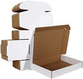HORLIMER 12x9x2 inches Shipping Boxes Set of 25, White Corrugated Cardboard Box Literature Mailer by HORLIMER