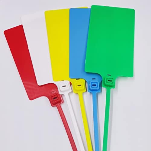 Plastic Seals Shipping Tags Logistics Use Big Sign Tie Large Label Tie, 255mm Total Length, Package of 100pcs (5 Colors Mixed) - Image 5