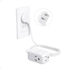 6FT Flat Plug Two Prong Extension Cord, 2 Prong to 3 Prong Outlet Adapter by NUTICT