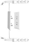 CABOCASA Dual 6FT Ultra-Thin Outlet Concealer with 6 Outlets by CABOCASA
