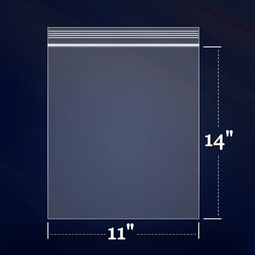 iMailer- 100 Count - 11" x 14" Large Clear Reclosable Zip Bags - Image 2