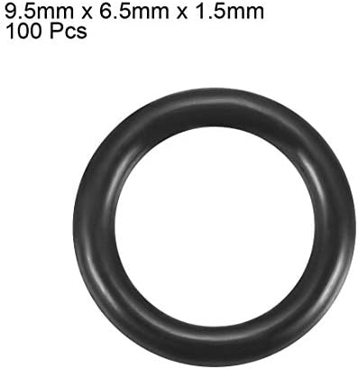 uxcell Pack of 100 Nitrile Rubber O-Rings 9.5mm OD 6.5mm ID 1.5mm Width - Image 2