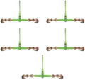 Mytee Products 5 Pack 3/8" - 1/2" Hi-Viz Green Heavy Duty Ratchet Load Chain Binder with Grab Hooks - 9,200 Lbs Working Load Limit - Flatbed Transport Truck Trailer Tie Down Hauling by MyteeProducts