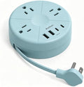 Travel Power Strip - Cruise Ship Essentials with 5ft Retractable Cord by Addtam