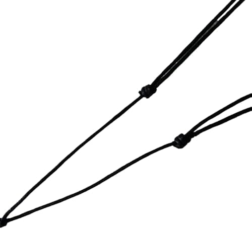 wmm 5 Pieces Handmade Craft Vintage Black Cord Rope Adjustable Necklaces With Metal Ring For Hanging Boho Pendants Balck Cord necklace For Men Women Size 18-30 Inches Thick 2 MM. - Image 5