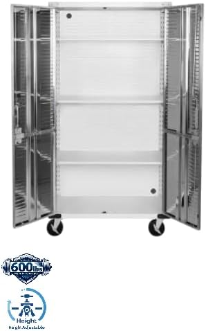 Heavy-Duty Commercial Storage Cabinet (36" W x 18" D x 72" H, White) - Image 4