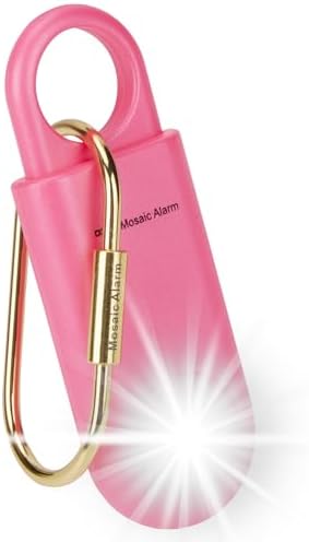 130db Personal Safety Alarm with Ultra Bright Strobe Light. Hot Pink by MosaicAlarm