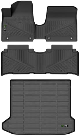 All Weather Car Floor Mats & Cargo Liner for Hyundai Ioniq 5 2022-2024 Fixed Console (Not for Limited) Custom Fit Full Set Accessories - Black(Not for Ioniq 5 N) by HAFIDI
