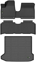 All Weather Car Floor Mats & Cargo Liner for Hyundai Ioniq 5 2022-2024 Fixed Console (Not for Limited) Custom Fit Full Set Accessories - Black(Not for Ioniq 5 N) by HAFIDI