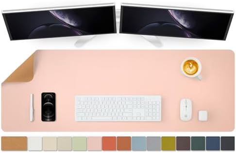 Large Cork Desk Mat - 47.2"x 17" Desk Pad for Office and Home - Ideal for Large Mouse Pad and Desk Mats on Top of Desks(Pink) by HOMIEAZICOZI