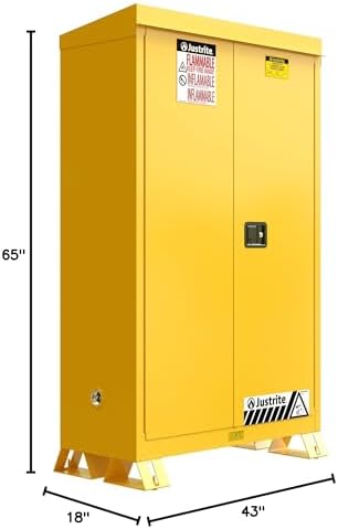 Justrite Reinforced Steel Outdoor Flammable Liquid Storage Cabinet - Image 2