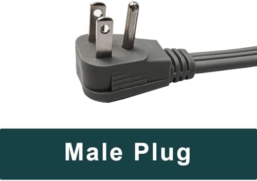 EP 3 Ft Heavy Duty Appliance Extension Cord, 14 AWG 3-Prong Flat Plug, Gray - Image 4